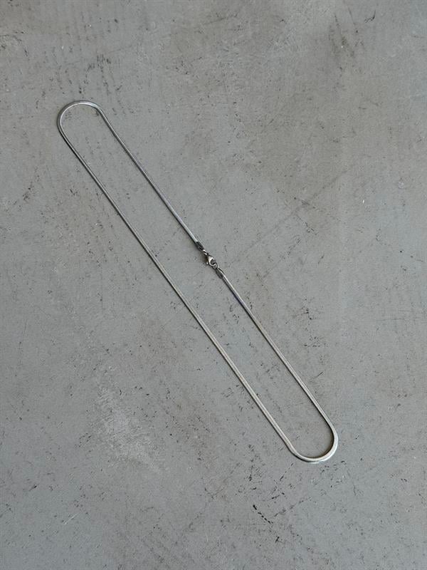 Erkek Flat Snake Zincir Kolye - Gümüş