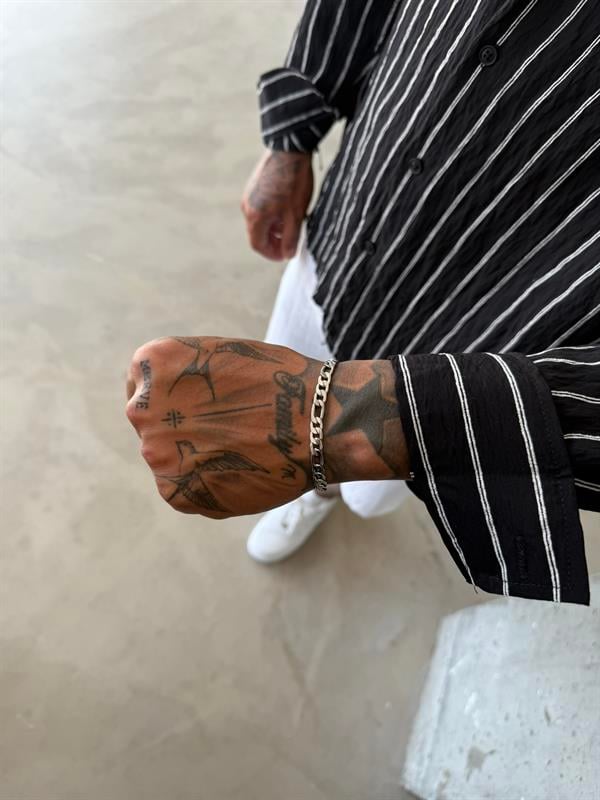 Erkek Heavy Curve Bileklik - Gümüş