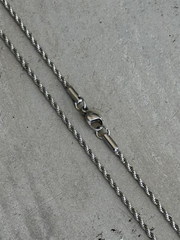 Erkek Minimal Box Zincir Kolye - Gümüş