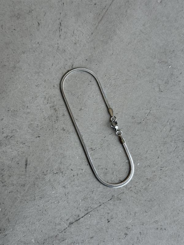 Erkek Minimal Düz Çelik Bileklik - Gümüş