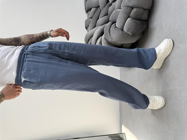 Erkek Müslin Kumaş Baggy Pantolon - Petrol
