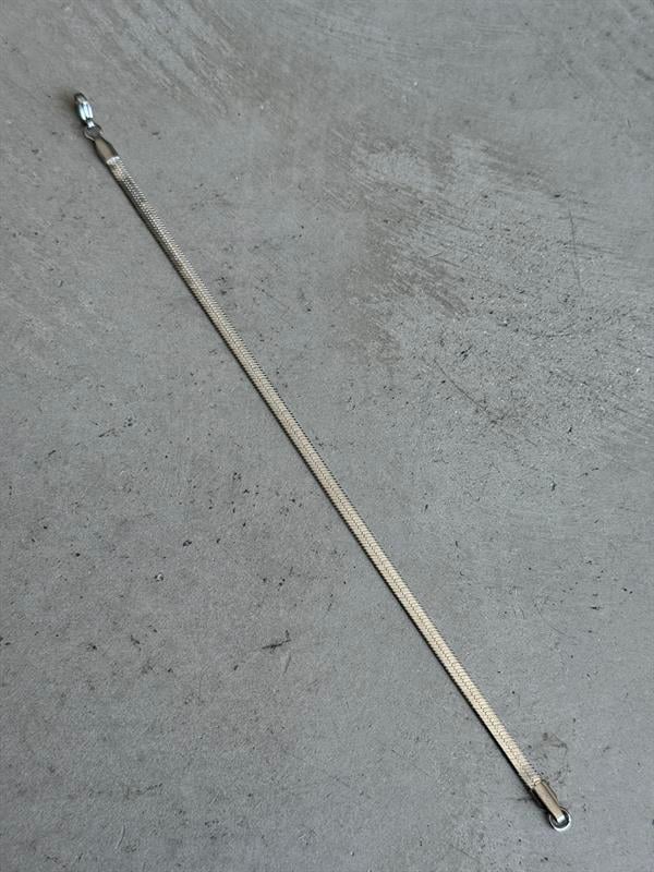 Erkek Yassı Snake Bileklik - Gümüş