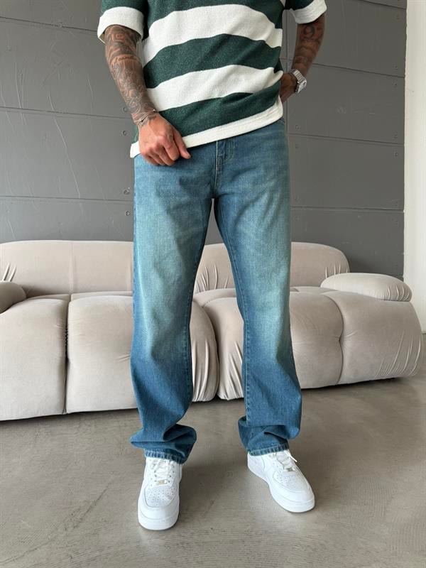 Erkek Yıkamalı Basic Baggy - Yeşil
