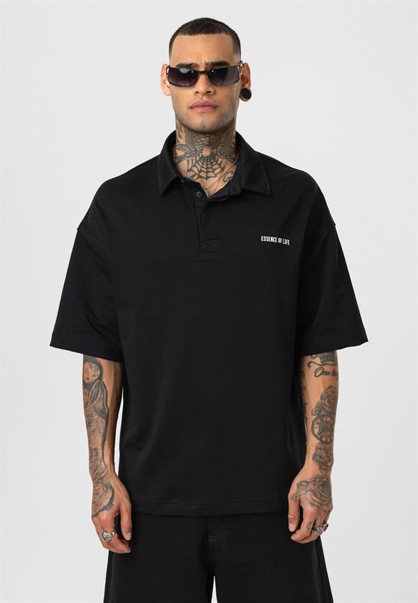 Essence Of Life Basic Polo Yaka - Siyah