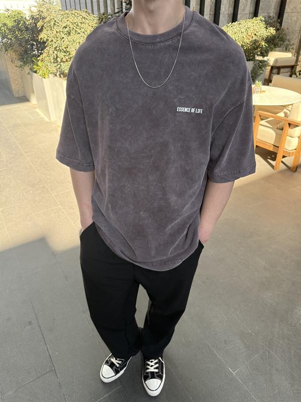 Essence Of Life Basic T-Shirt - Kahve