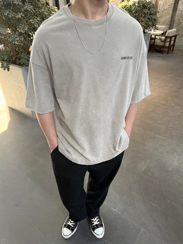 Essence Of Life Basic T-Shirt - Taş
