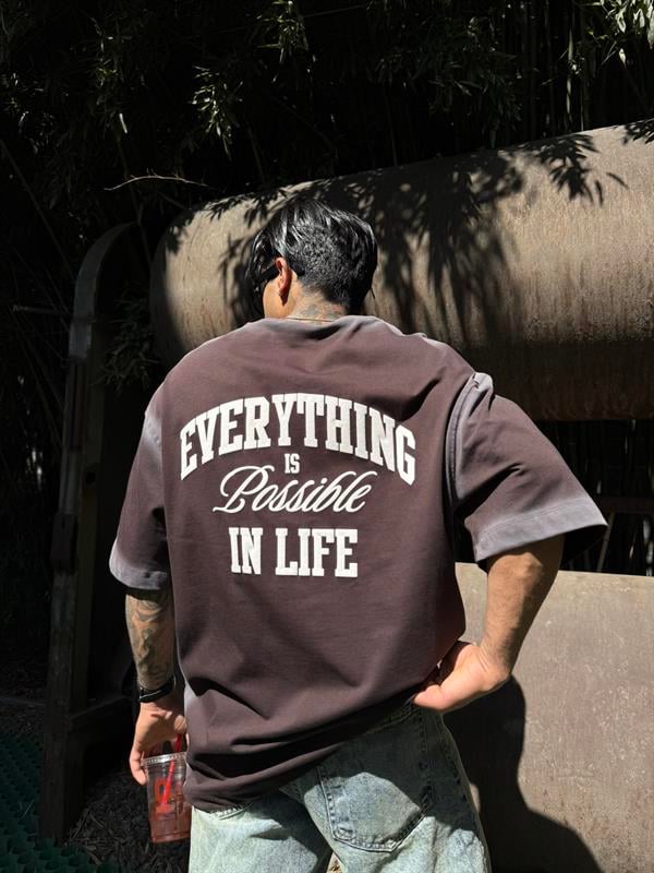 Everything  Spreyli Oversize T-Shirt  - Kahve