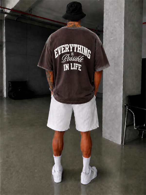 Everything  Spreyli Oversize T-Shirt  - Kahve