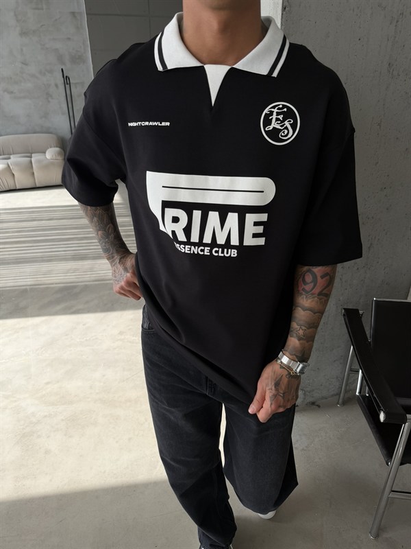 Frime ES Premium Pat Yaka T-Shirt - Siyah