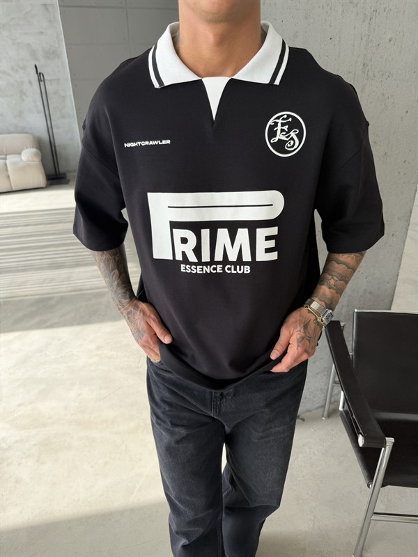 Frime ES Premium Pat Yaka T-Shirt - Siyah