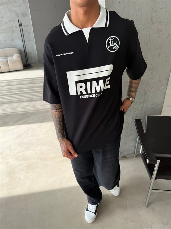 Frime ES Premium Pat Yaka T-Shirt - Siyah