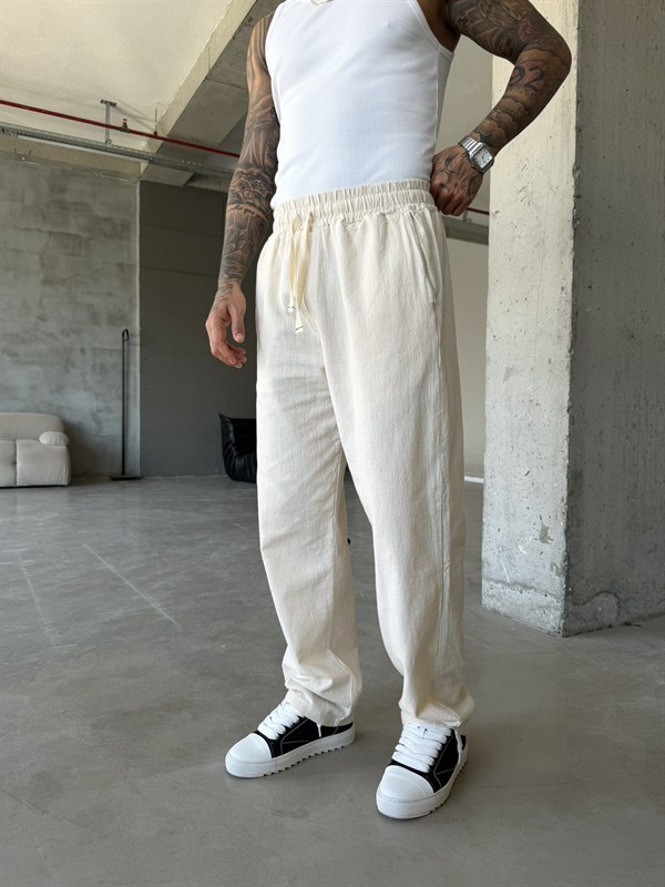 G Nakışlı Premium Pantolon - Bej