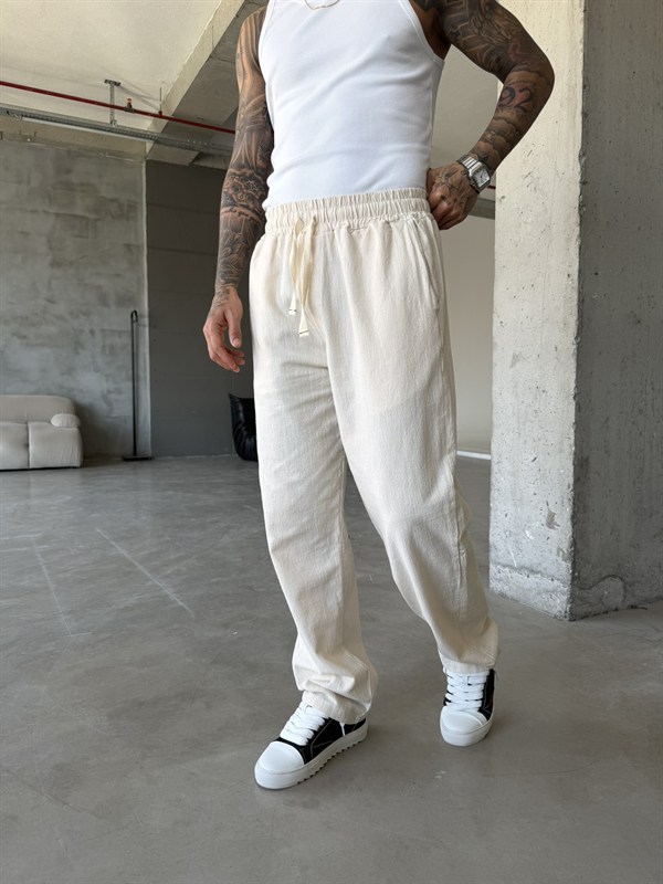 G Nakışlı Premium Pantolon - Bej