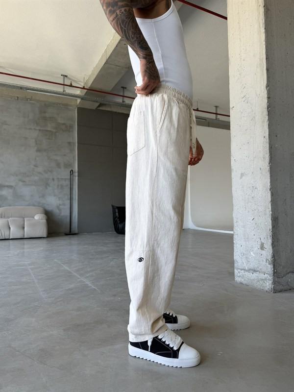 G Nakışlı Premium Pantolon - Bej