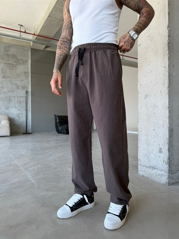 G Nakışlı Premium Pantolon - Kahve