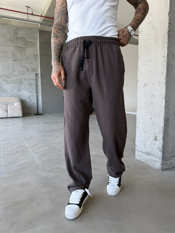 G Nakışlı Premium Pantolon - Kahve