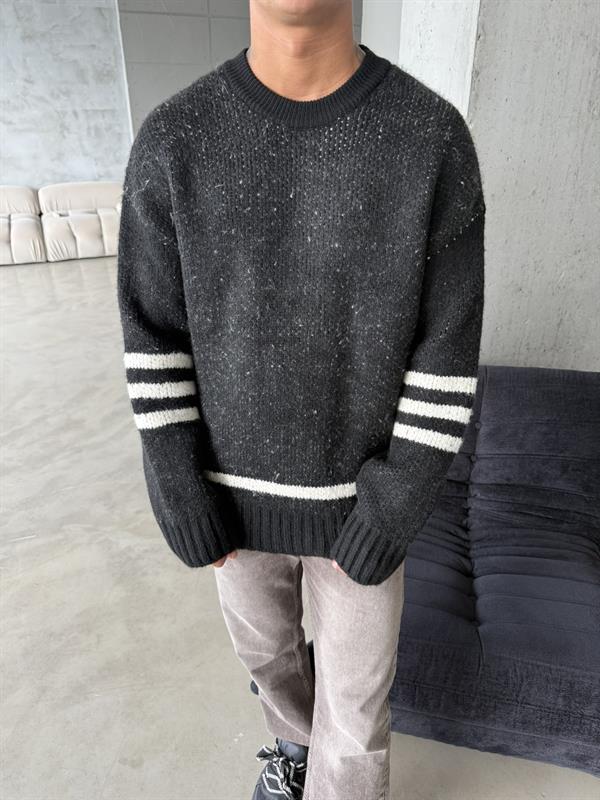 Gameover Örme Triko Kazak - Siyah