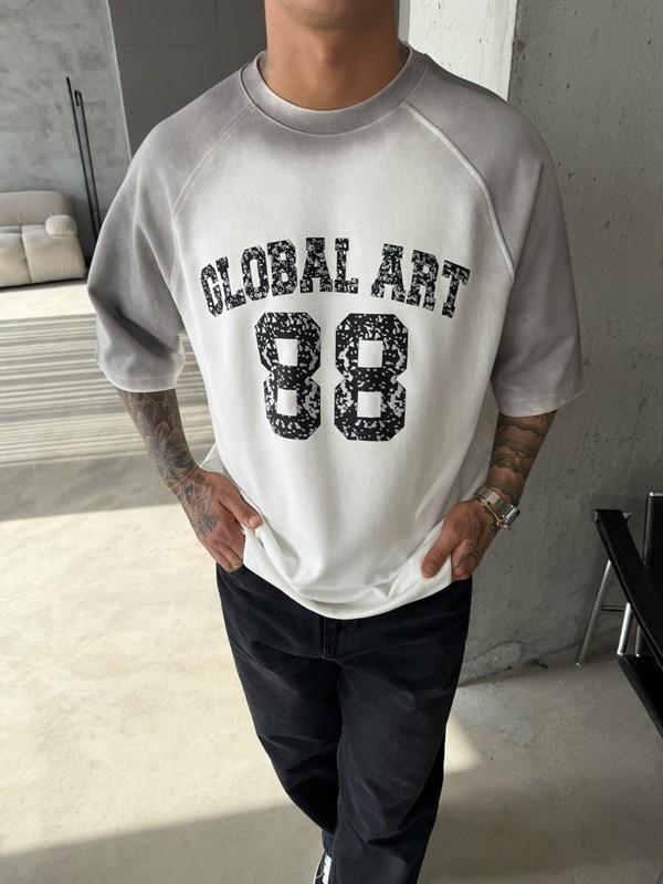 Global Art Spreyli Premium T-Shirt - Beyaz