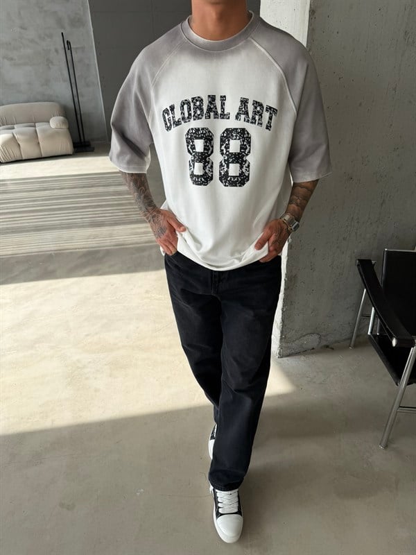 Global Art Spreyli Premium T-Shirt - Beyaz