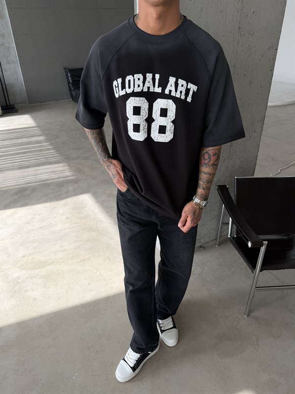 Global Art Spreyli Premium T-Shirt - Siyah