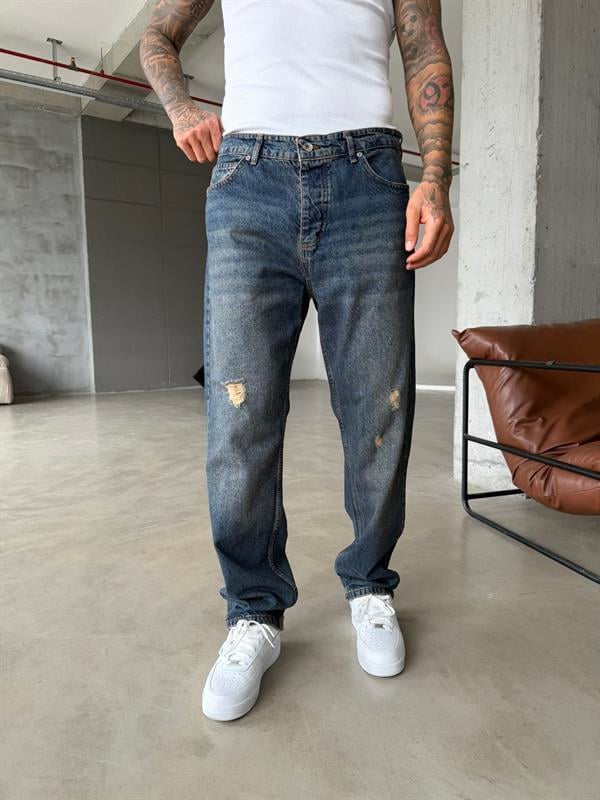Günlük Premium Baggy Pantolon - İndigo