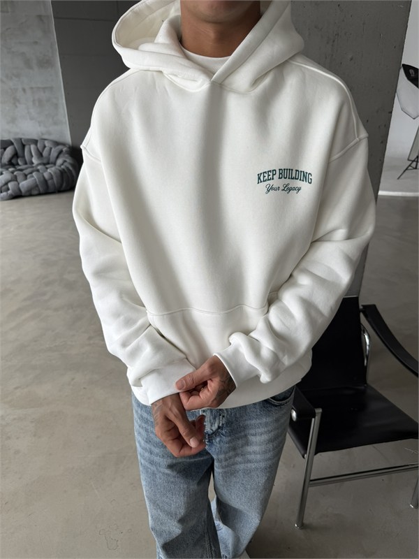 Keep Building Premium Acid Yıkama Hoodie