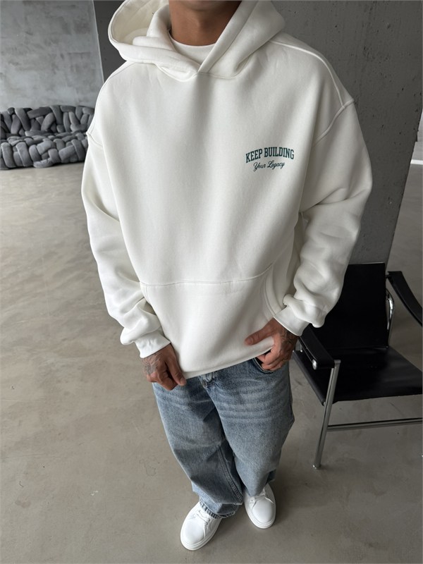 Keep Building Premium Acid Yıkama Hoodie