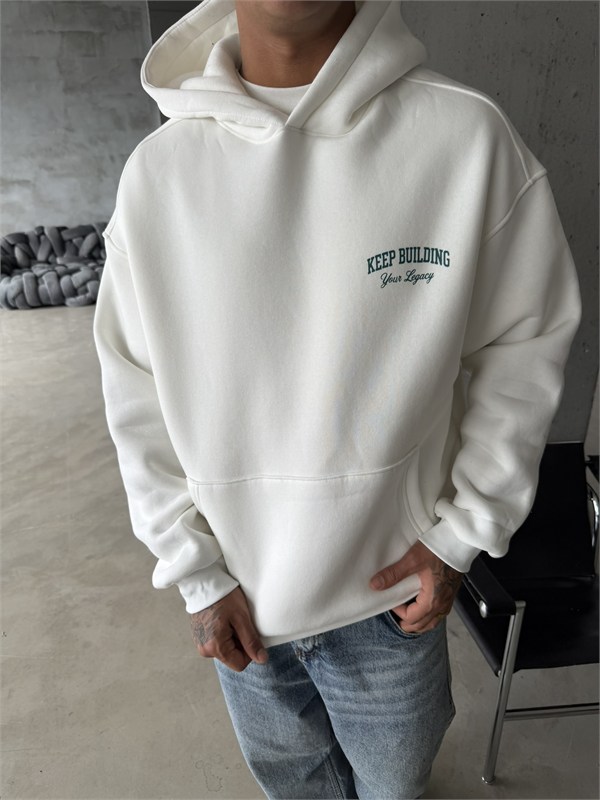 Keep Building Premium Acid Yıkama Hoodie
