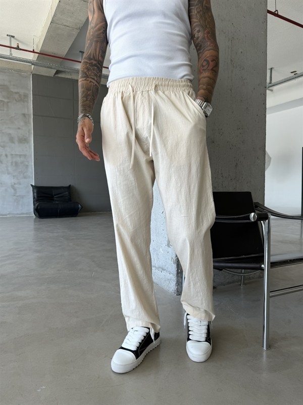 Keten Basic Pantolon - Bej