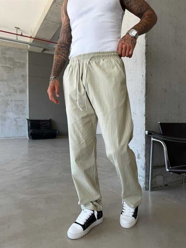 Keten Basic Pantolon - Haki