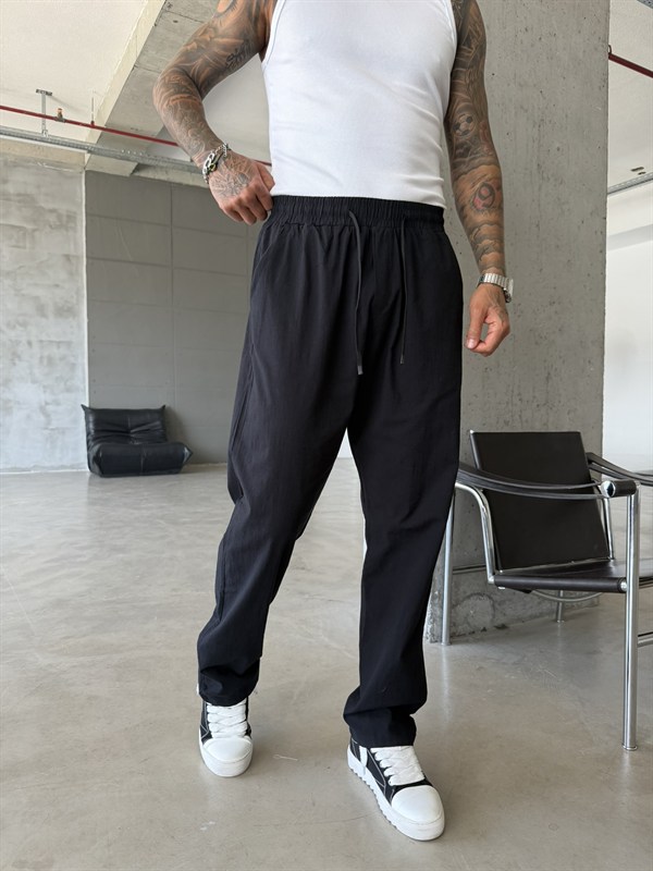 Keten Basic Pantolon - Siyah