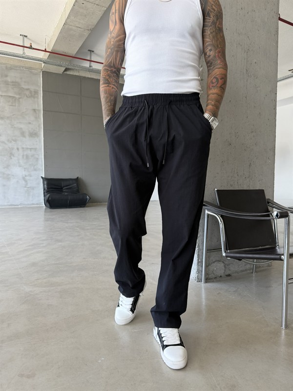 Keten Basic Pantolon - Siyah