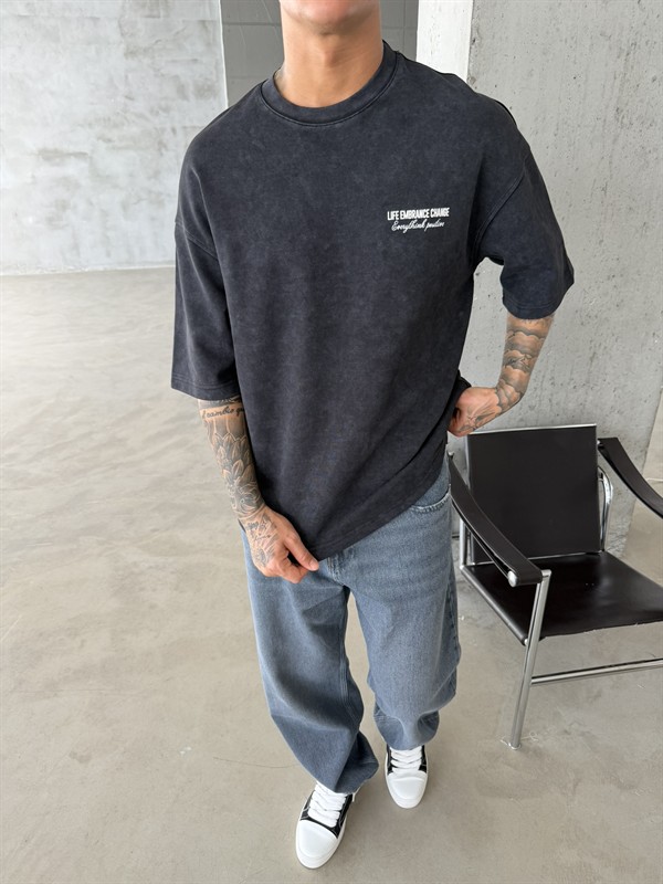 Life Embrance Change Basic T-Shirt - Siyah