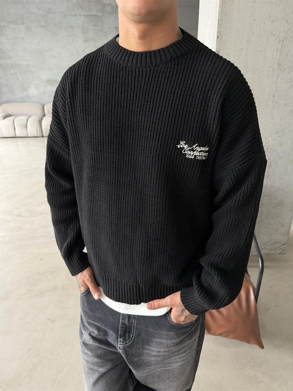 Losangels Triko Kazak - Siyah