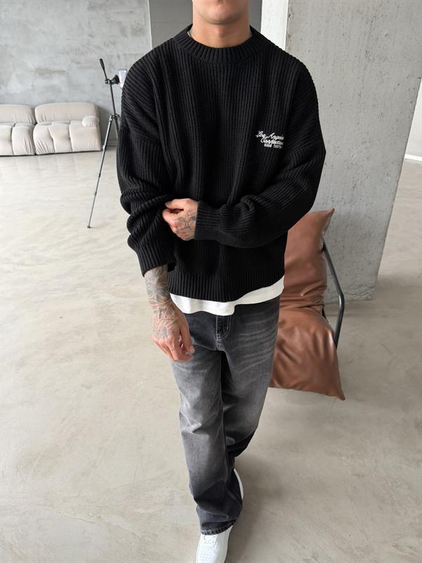 Losangels Triko Kazak - Siyah