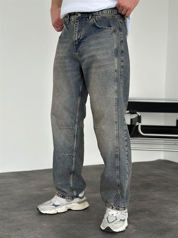 Losse Flex Baggy Fit Pantolon - İndigo