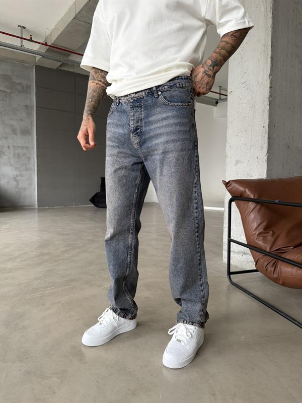 Lüks Baggy Kesim Pantolon - İndigo