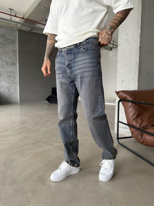 Lüks Baggy Kesim Pantolon - İndigo