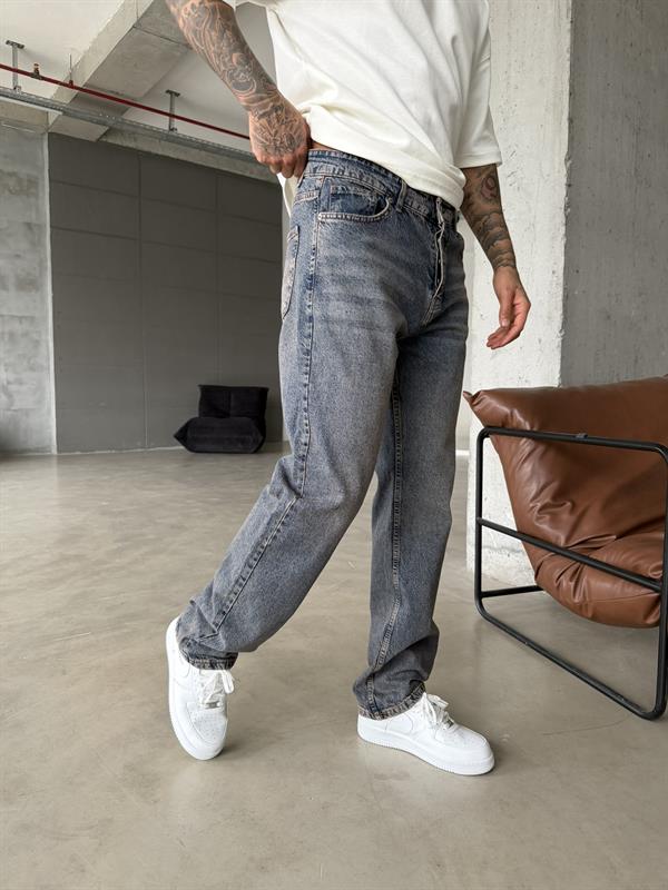 Lüks Baggy Kesim Pantolon - İndigo