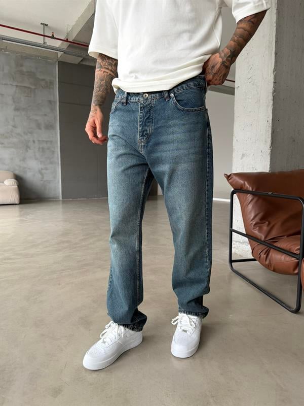 Lüks Baggy Kesim Pantolon - Y.Mavi