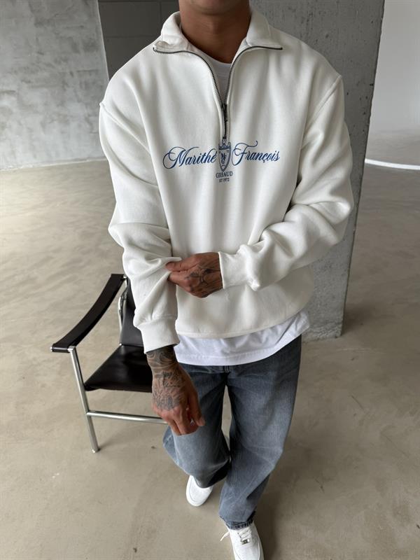 Masithe François Yarım Fermuar Zip - Beyaz