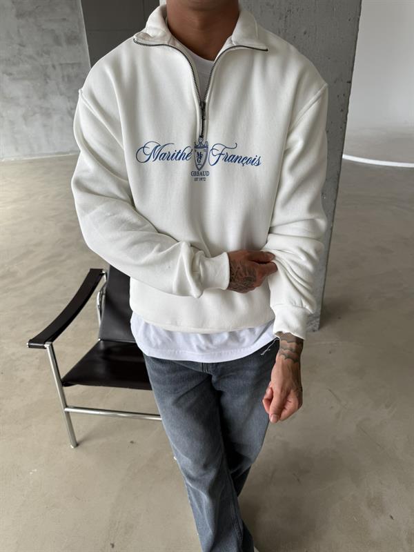 Masithe François Yarım Fermuar Zip - Beyaz