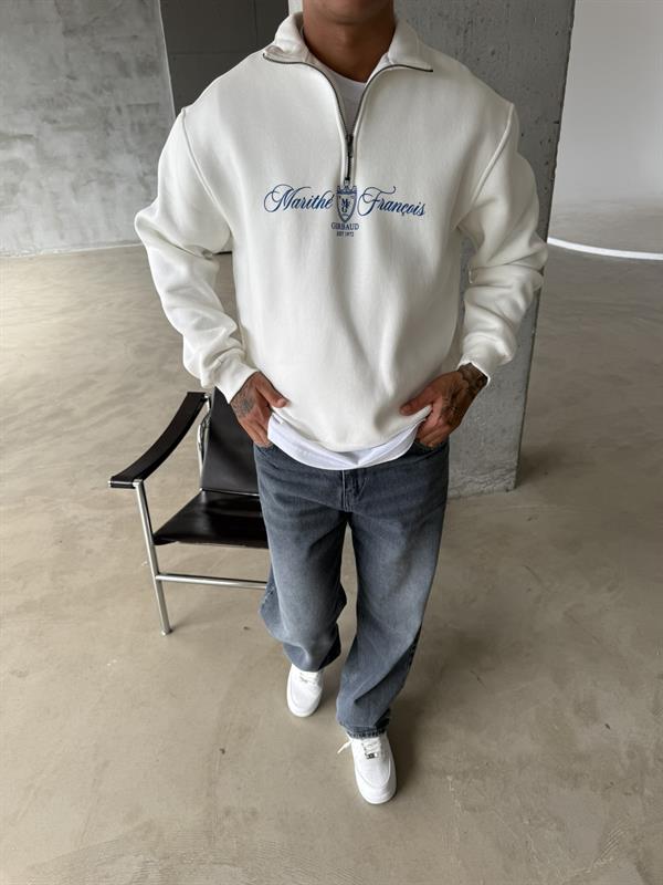 Masithe François Yarım Fermuar Zip - Beyaz