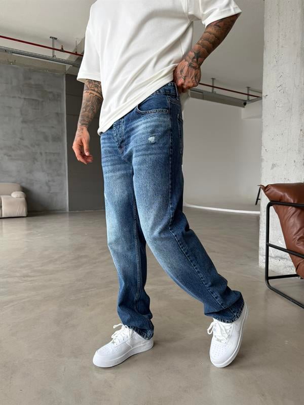 Modern Baggy Kumaş Pantolon - Lacivert