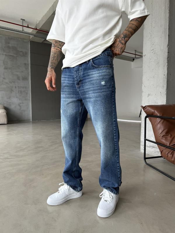 Modern Baggy Kumaş Pantolon - Lacivert