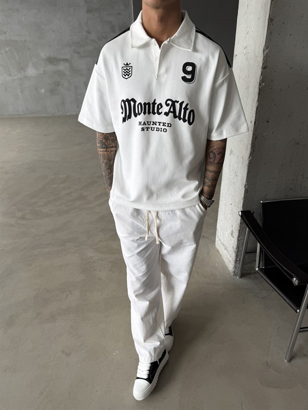 Monte Alto Studio Polo Yaka T-Shirt - Beyaz