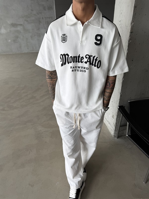 Monte Alto Studio Polo Yaka T-Shirt - Beyaz