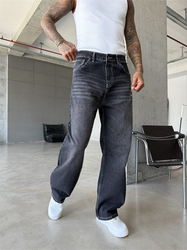 Nakış İşlemeli Baggy Pantolon