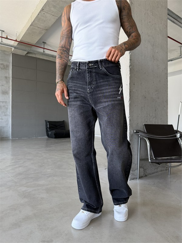 Nakış İşlemeli Baggy Pantolon