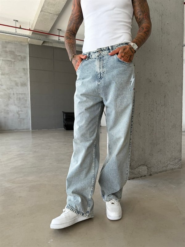 Nakış İşlemeli Baggy Pantolon